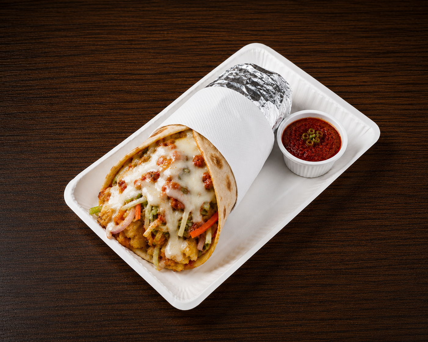 Veg Cheese Masala Frankie 