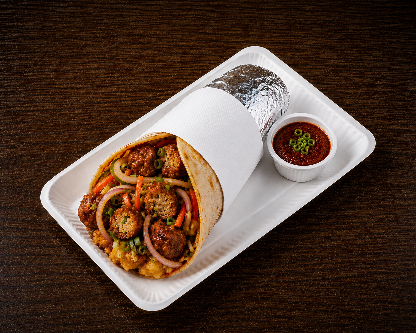 Veg. Manchurian Frankie
